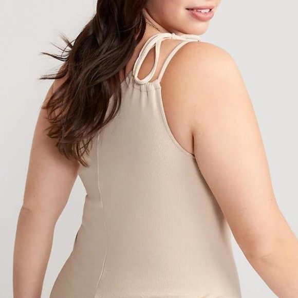 Old Navy Fitted One-Shoulder Double-Strap Rib-Knit Midi Dress for Women New - Picture 3 of 7